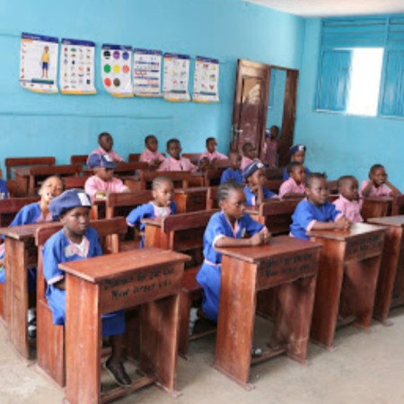 school chairs and tables