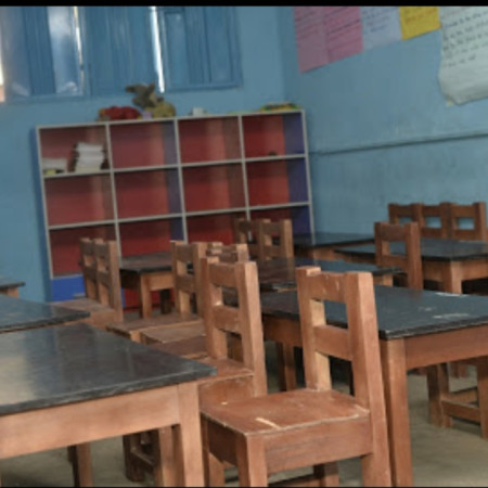 school chairs and tables