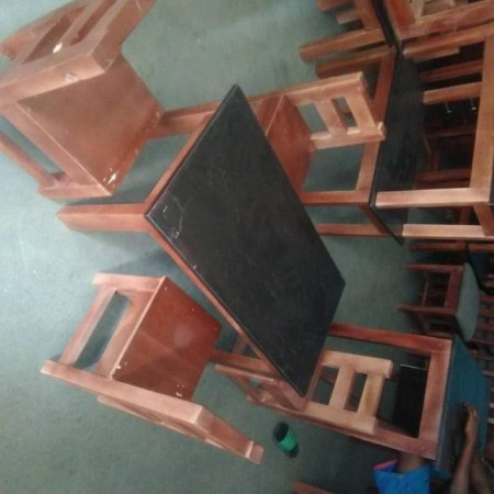 school chairs and tables